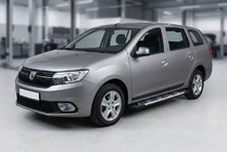 Renault Logan MCV 2013–2022 Sidosteg Sunrise (2 st, aluminium) foto 1