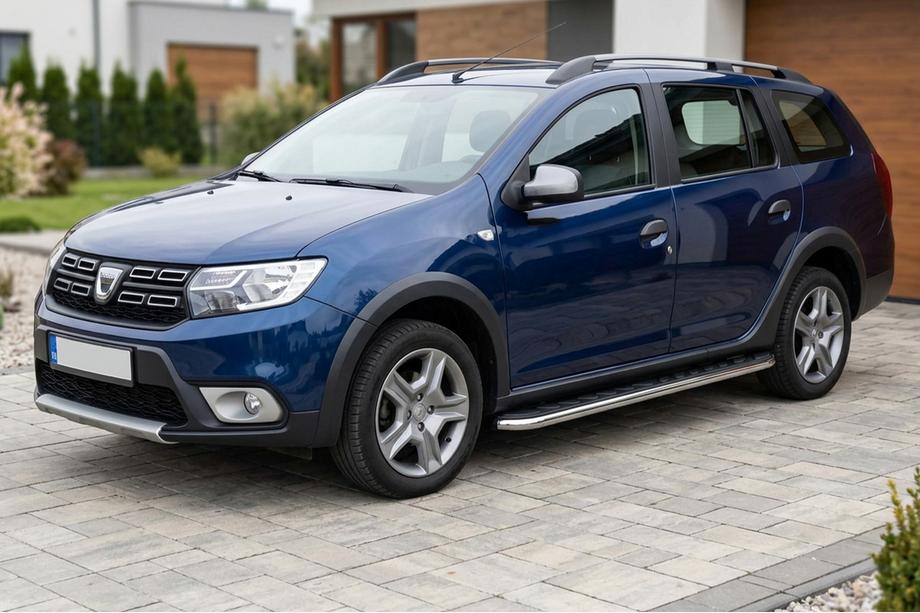 Renault Logan MCV 2013–2022 Sidosteg Maydos V1 (2 st, aluminium / rostfritt) Image