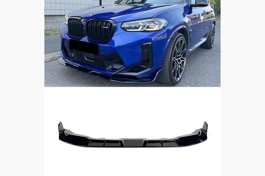 BMW X3 G01 2018– Främre läppspoiler (för F97 2022-2024, svart högglans) Foto 8