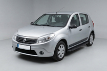 Dacia Sandero 2007–2013 Sidosteg Bosphorus Black (2 st, aluminium) foto 1