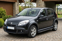 Renault Sandero 2007–2013 Sidosteg Allmond Black (2 st, aluminium) foto 1