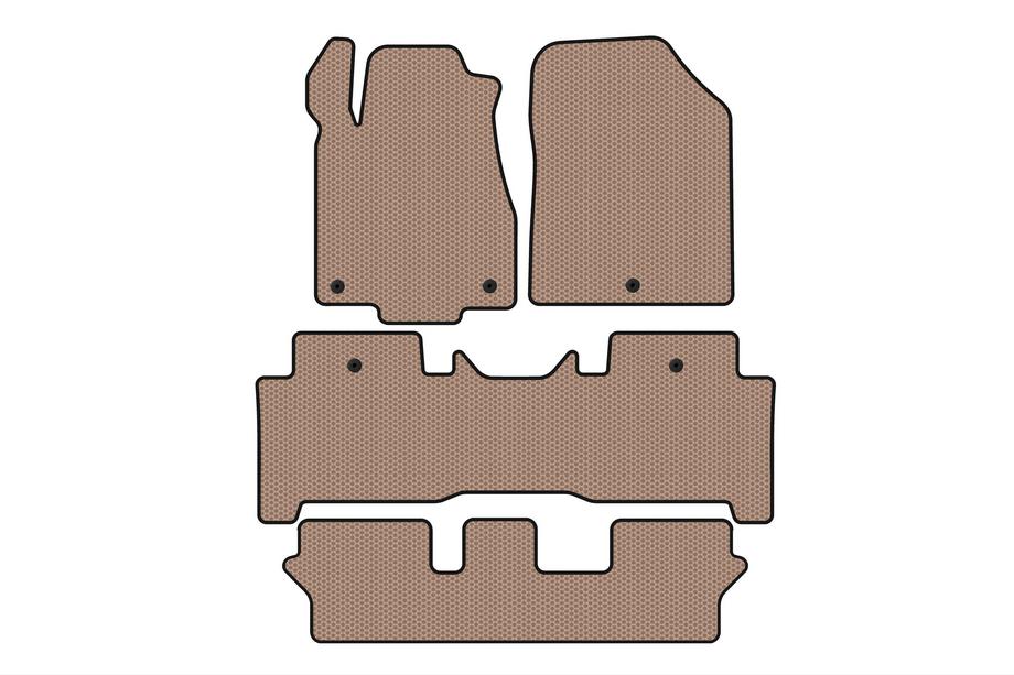 Acura MDX 2007–2013 Carsuit gummimattor till kupén (3 rader, beige) Image