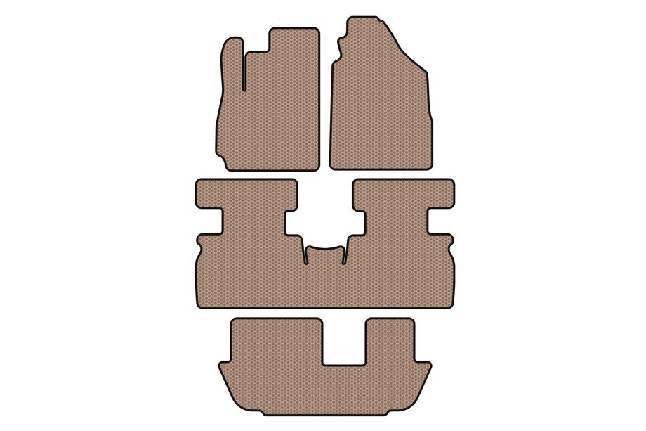 Jetour X70 2018– Carsuit gummimattor till kupén (3 rader, beige) Image