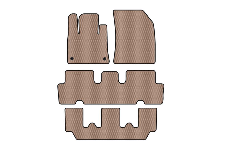 Citroen C-4 Picasso 2013–2022 Gummimattor Carsuit V1 (3 rader, beige) Image