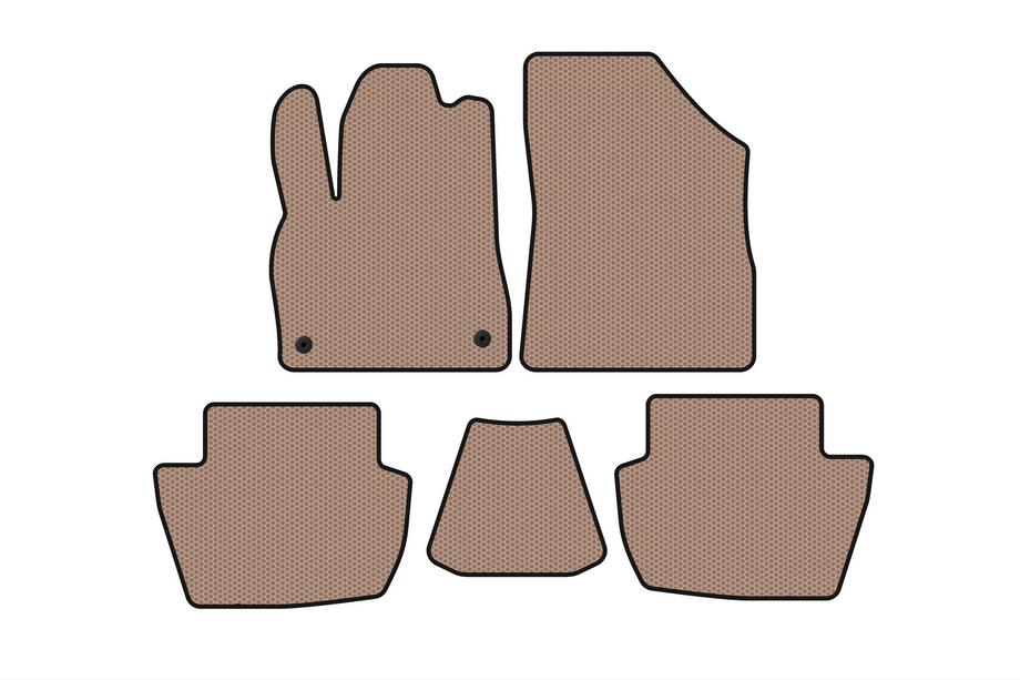 Citroen DS-5 2011–2015 Gummimattor Carsuit (HB, Hybrid/automat, beige) Image