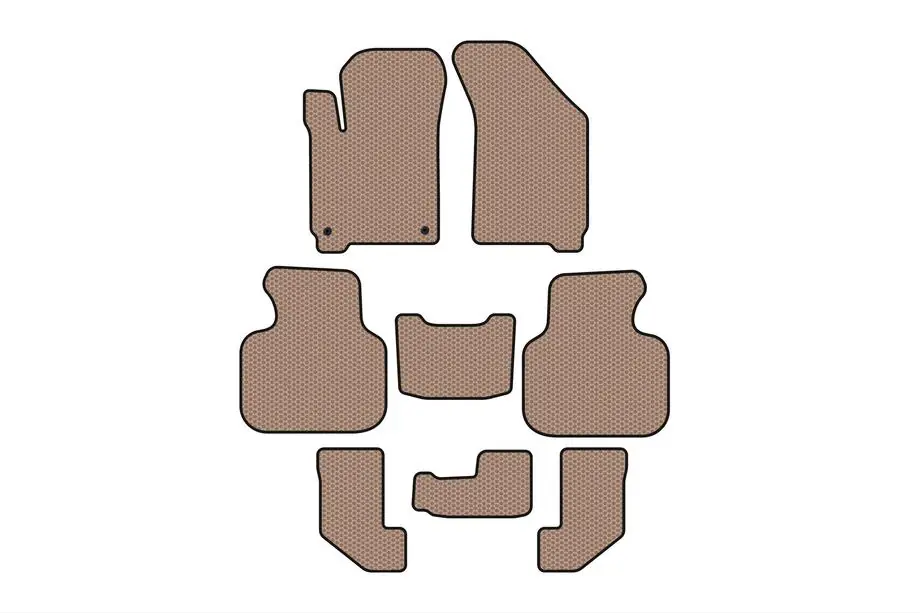 Dodge Journey 2008–2020 Gummimattor Carsuit (2008-2011, 3 rader, beige) Foto 1