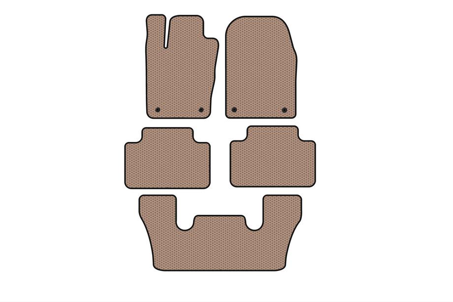Dodge Durango 2010– Carsuit gummimattor till kupén (3 rader, beige) Image