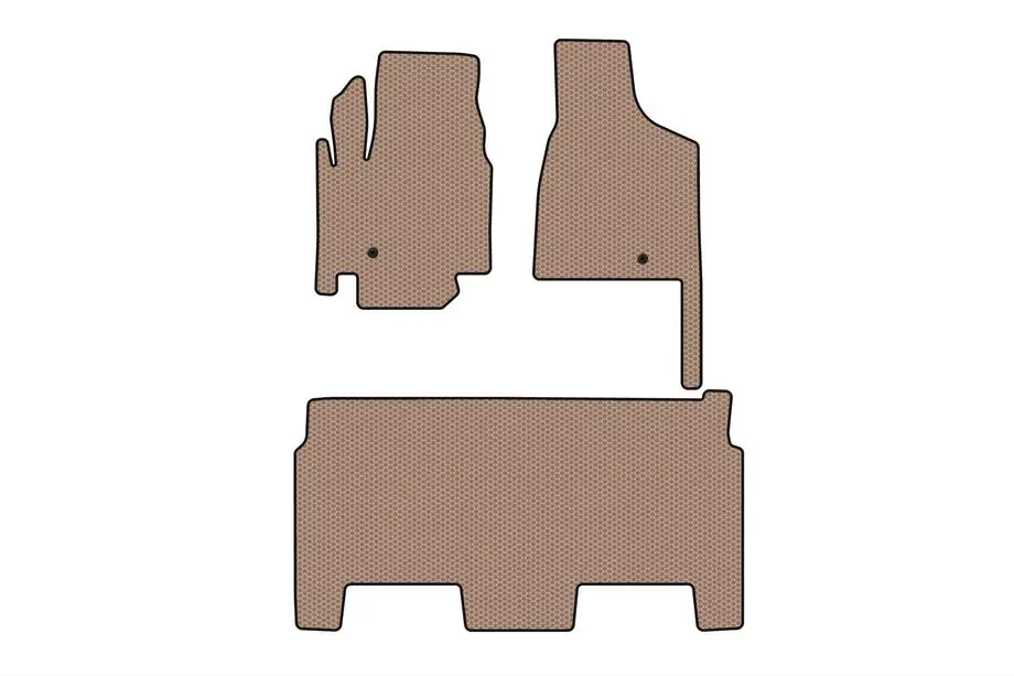 Dodge Grand Caravan V 2008–2020 Gummimattor Carsuit (2008-2020, 2 rader, 8-sits/Utrustningsnivå SXT, beige) Foto 1