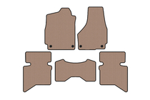 Dodge RAM (DS/DJ/D2) 2009–2024 Carsuit gummimattor till kupén (2009+, 5-sits/Fyrsits hytt, beige) foto 1