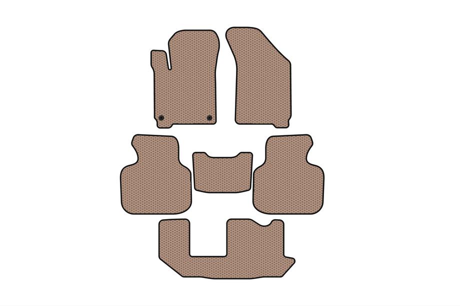 Dodge Journey 2008–2020 Gummimattor Carsuit (2011-2020, 3 rader, 7-sits, beige) Image