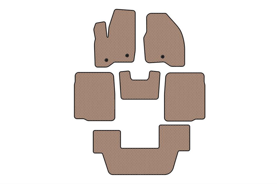 Ford Explorer 2011–2019 Carsuit gummimattor (3 rader, 2011-2015, beige) Image