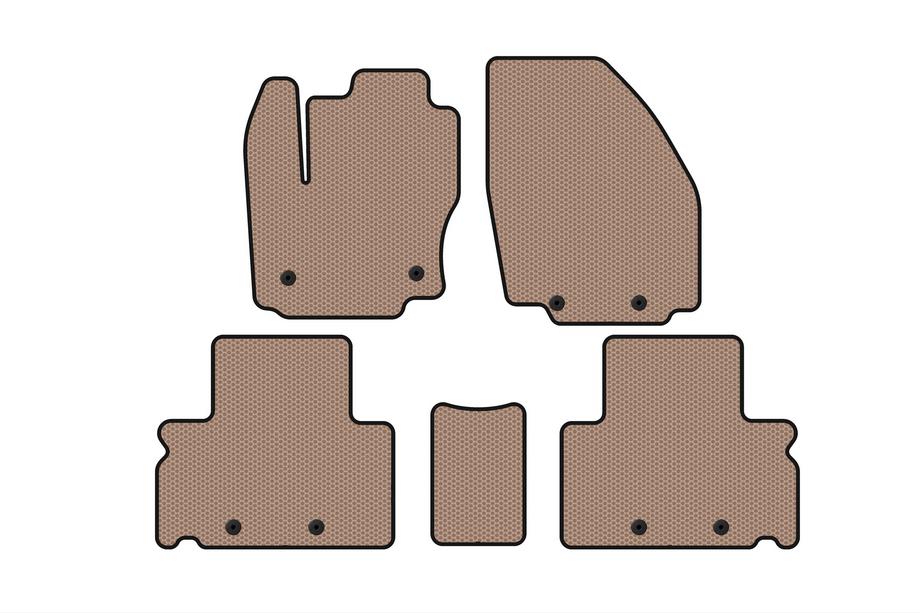 Ford S-Max 2007–2014 Gummimattor Carsuit (Beige) Image