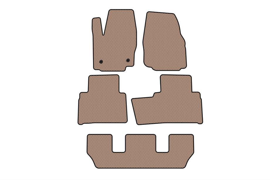Ford Galaxy 2007–2015 Carsuit gummimattor till kupén (3 rader, beige) Image