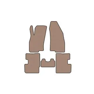 Gummimattor Carsuit (2011-2018, HB, 3-dörrars, beige) foto 1