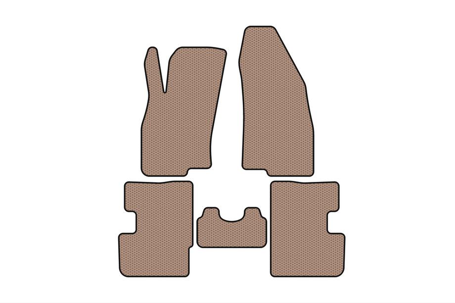 Fiat Punto Grande/EVO 2006–2018 Gummimattor Carsuit (2011-2018, HB, 3-dörrars, beige) Image