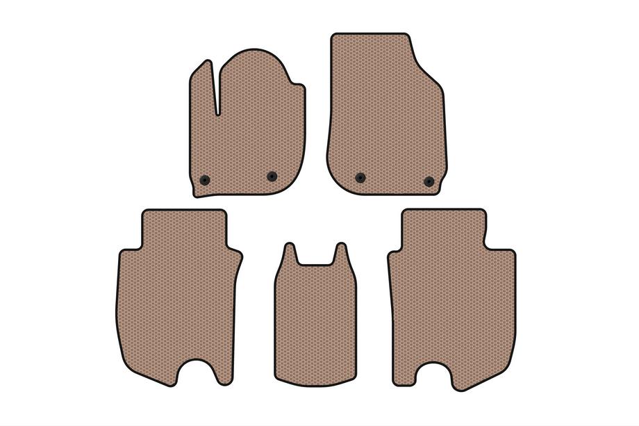 Honda FIT/Jazz 2014–2020 Gummimattor Carsuit (HB, Hybrid, beige) Image