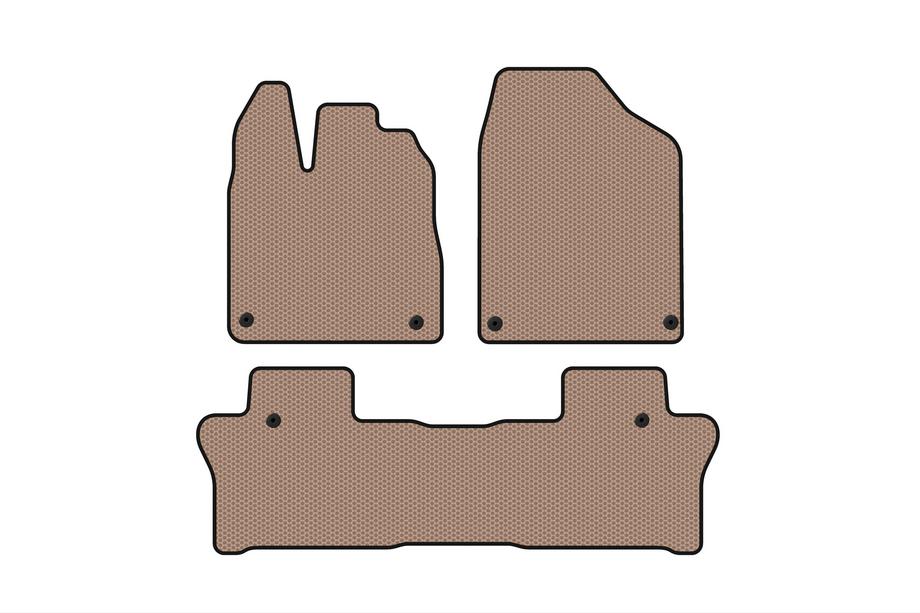 Honda Pilot 2015–2022 Gummimattor Carsuit (2 rader, beige) Image