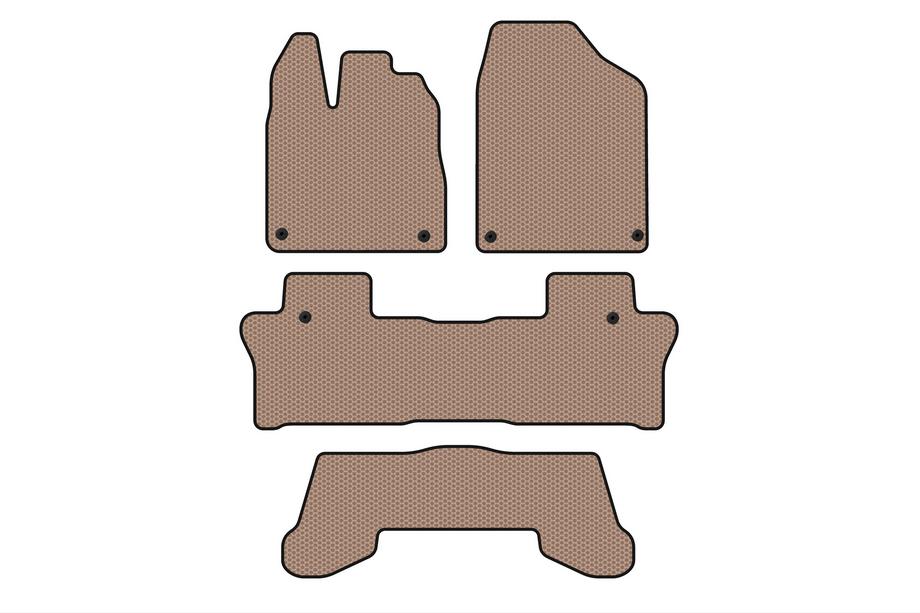 Honda Pilot 2015–2022 Carsuit gummimattor till kupén (3 rader, beige) Image