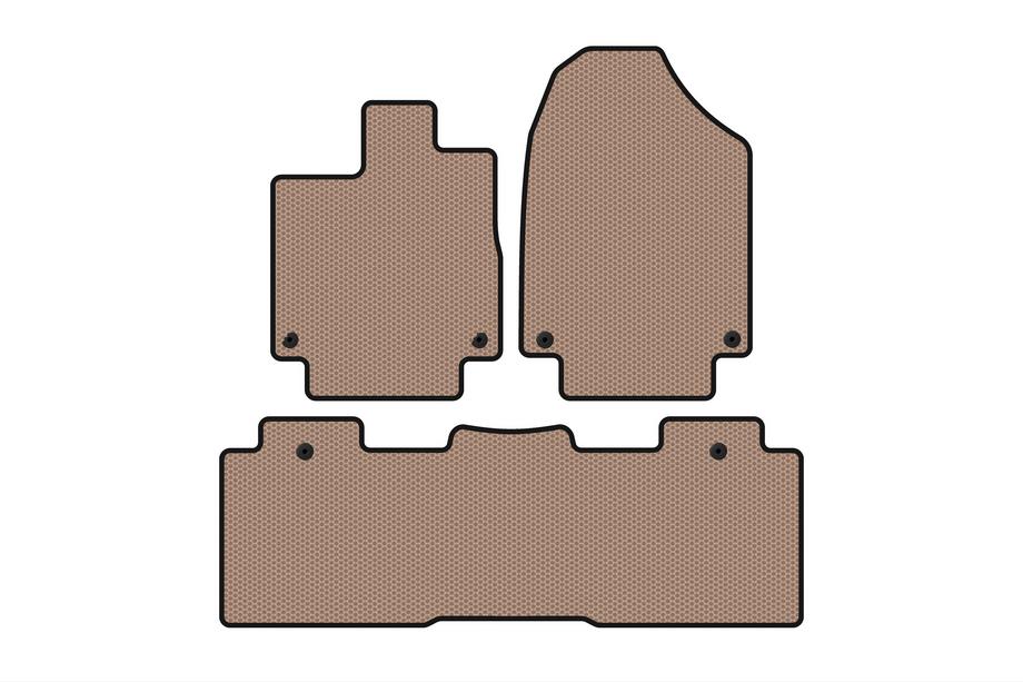 Honda Odyssey 2017– Gummimattor Carsuit (2 rader, beige) Image
