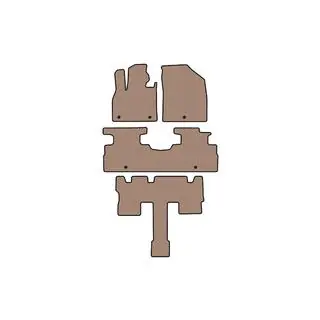 Gummimattor Carsuit (3 rader, 7-sits, beige) foto 1