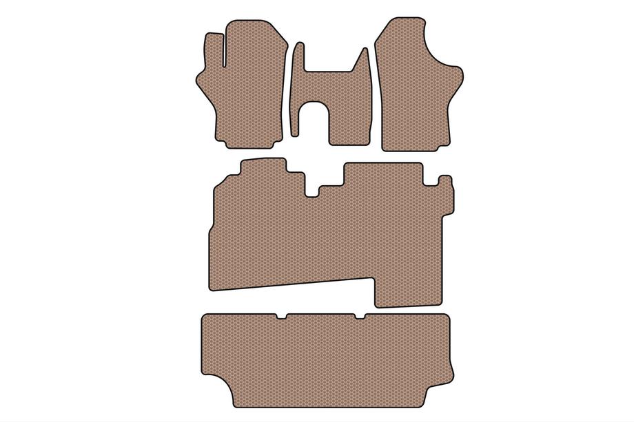 Hyundai H200, H1, Starex 1998–2007 Gummimattor Carsuit (2004-2007, 3 rader, 8-sits, beige) Image