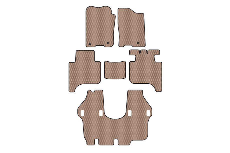 Infiniti QX56 2004–2010 Gummimattor Carsuit (3 rader, 2004-2008, beige) Image