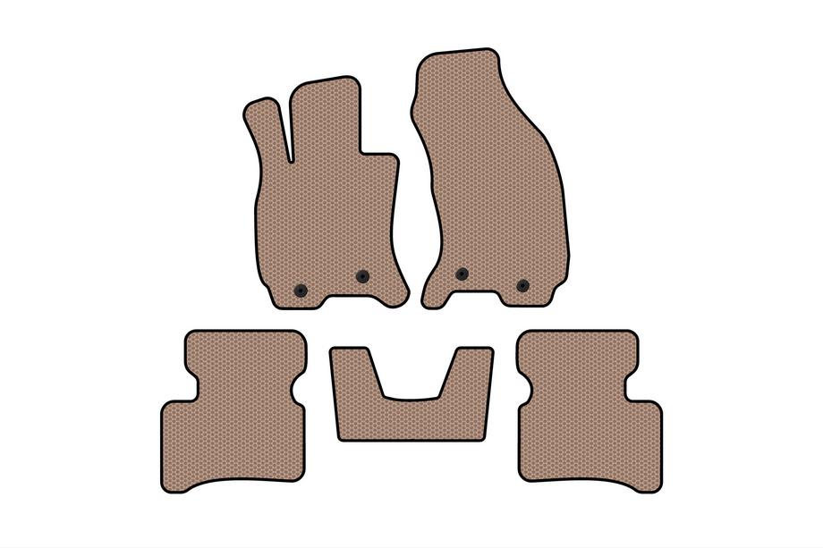 Jaguar X-Type 2001–2009 Gummimattor Carsuit (SD, golvmonterad gaspedal, beige) Image