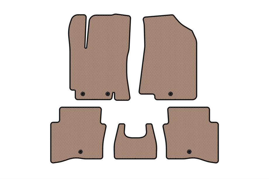 Kia Rio 2012–2017 Gummimattor Carsuit (SD, beige) Image