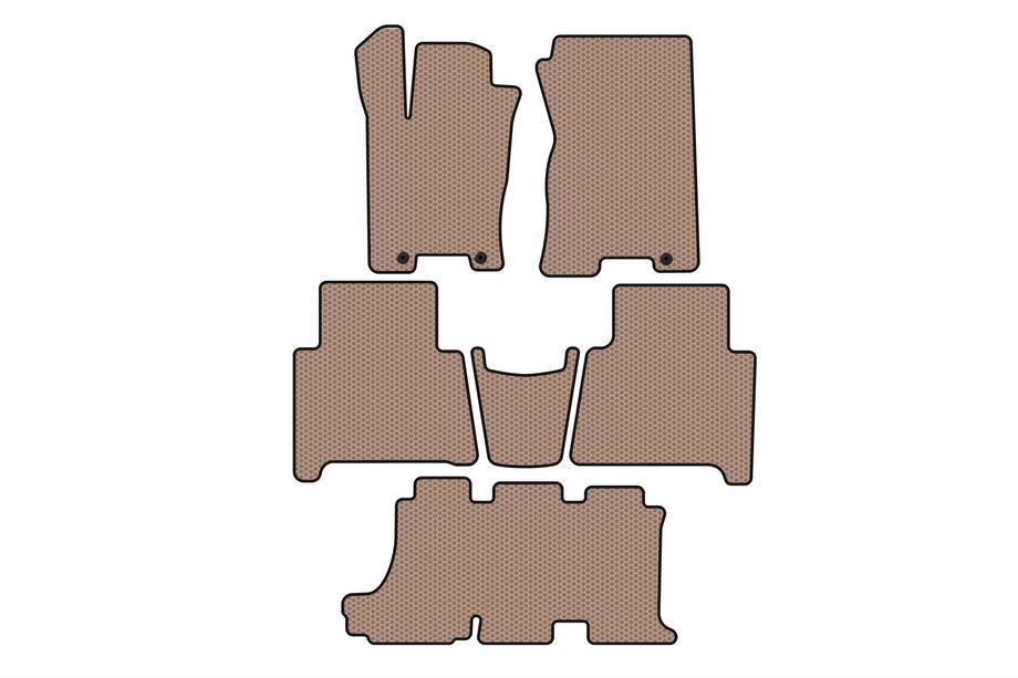 Kia Mohave 2008–2016 Carsuit gummimattor till kupén (3 rader, beige) Image