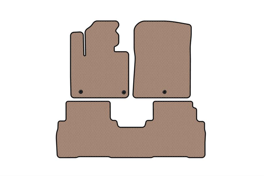 Kia Sorento III UM 2014–2020 Gummimattor Carsuit (7-sits, beige) Image