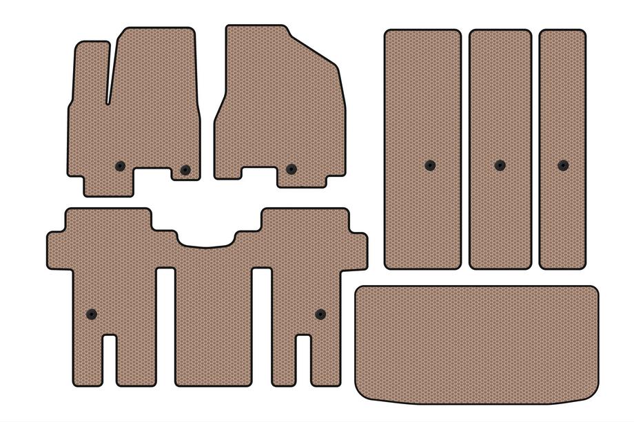 Kia Carnival 2014–2020 Gummimattor Carsuit (komplett kupésats, beige) Image