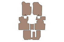 Kia Carens 1999–2012 Gummimattor Carsuit (2006-2012, 3 rader, 7-sits, beige) foto 1