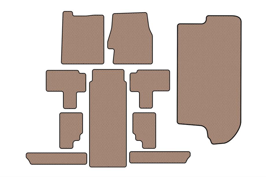 Kia Carnival 2002–2013 Gummimattor Carsuit (komplett kupésats, beige) Image