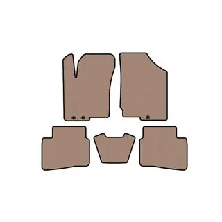 Gummimattor för kupé Carsuit (2008-2012, beige)