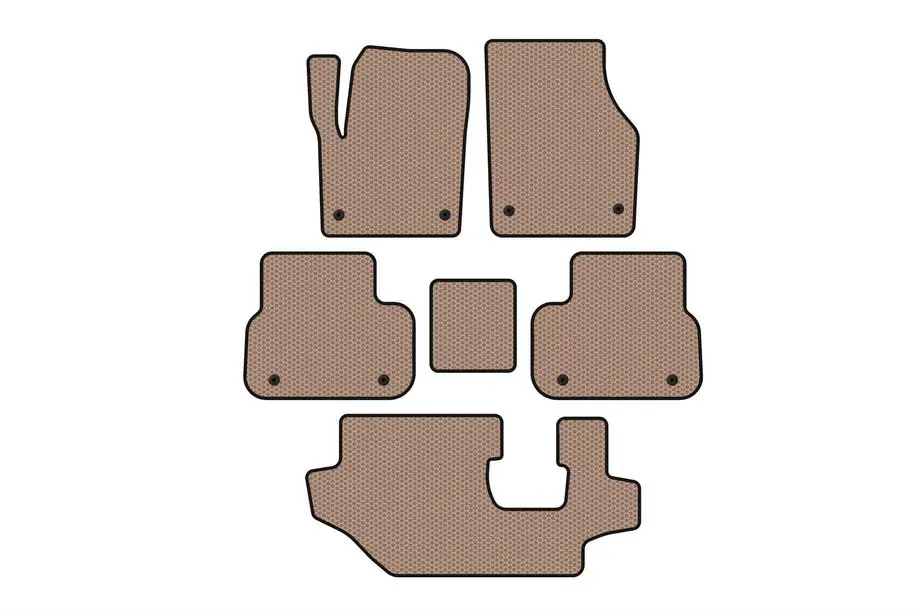 Land Rover Discovery Sport 2014– Gummimattor Carsuit (2014-2019, 3 rader, beige) Foto 1
