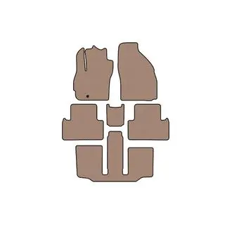 Gummimattor Carsuit (3 rader, 7-sits, beige) foto 1