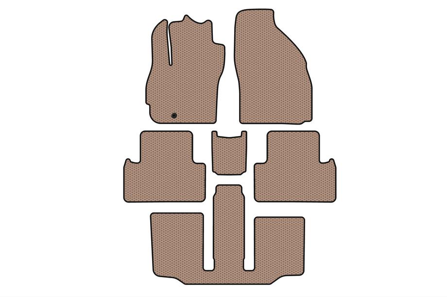 Mazda 5 2005–2009 Gummimattor Carsuit (3 rader, 7-sits, beige) Image