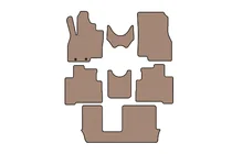Mitsubishi Grandis 2003–2011 Carsuit gummimattor till kupén (3 rader, beige) foto 1