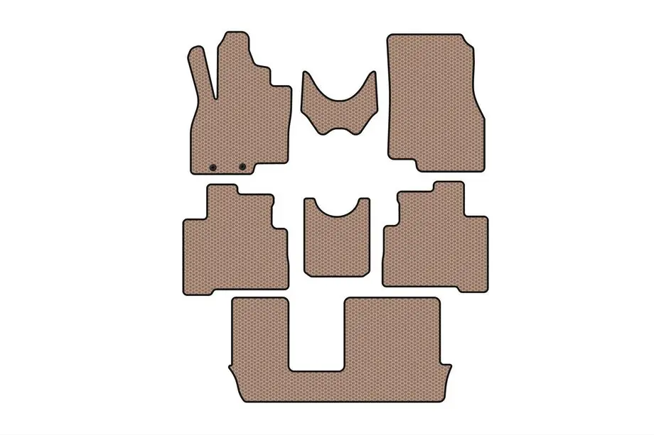 Mitsubishi Grandis 2003–2011 Carsuit gummimattor till kupén (3 rader, beige) Image