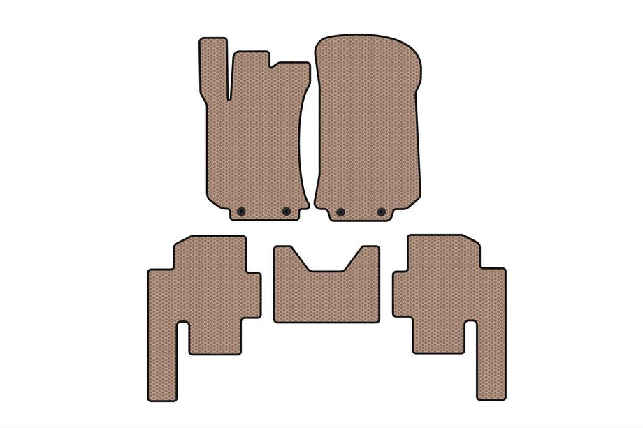 Mercedes R-klass W251 2005–2017 Gummimattor Carsuit (2 rader, beige) Image