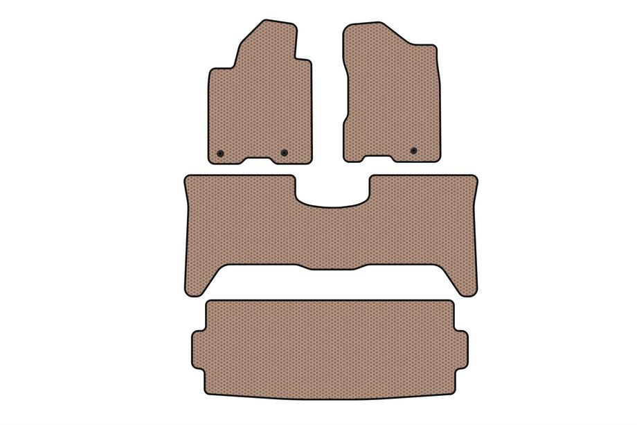 Nissan Armada 2003–2015 Carsuit gummimattor för kupé (3 rader, 2003-2008, beige) Foto 1