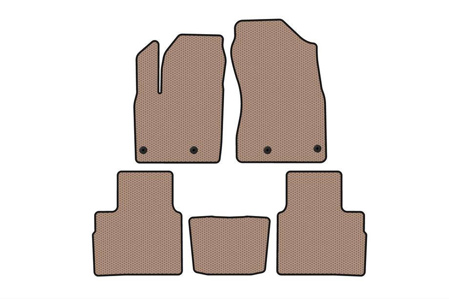 Nissan X-trail T33/Rogue 2022– Gummimattor Carsuit (5-sits, beige) Image
