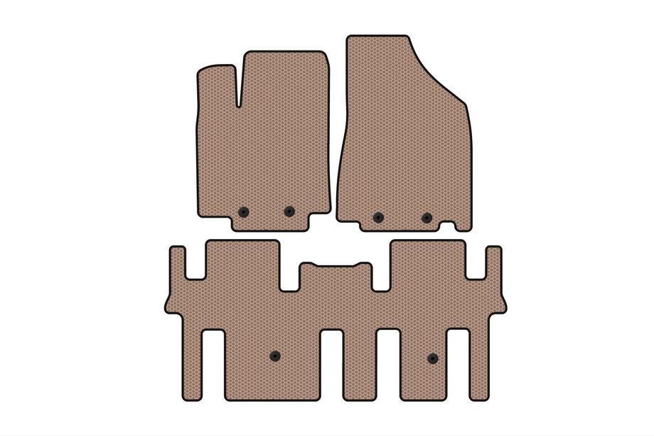 Nissan Pathfinder R52 2012–2021 Gummimattor Carsuit (2 rader, beige) Image