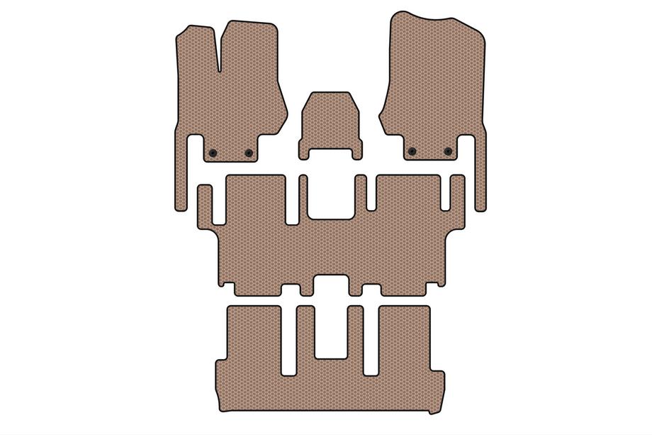 Nissan Quest 2011–2017 Gummimattor Carsuit (3 rader, 7-sits, beige) Image