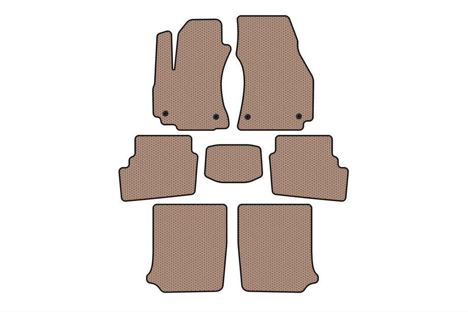 Opel Zafira A 1998–2005 Carsuit gummimattor till kupén (3 rader, 2003-2005, 7-sits, beige) Image