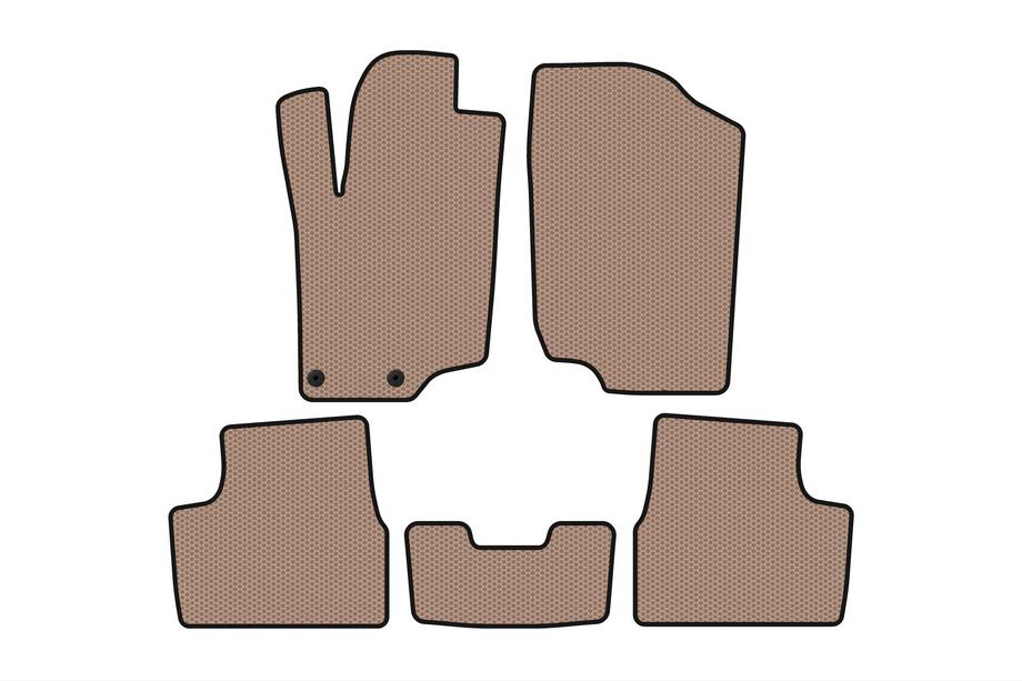 Peugeot 207 2006–2014 Gummimattor Carsuit (HB, 5-dörrars, beige) Image