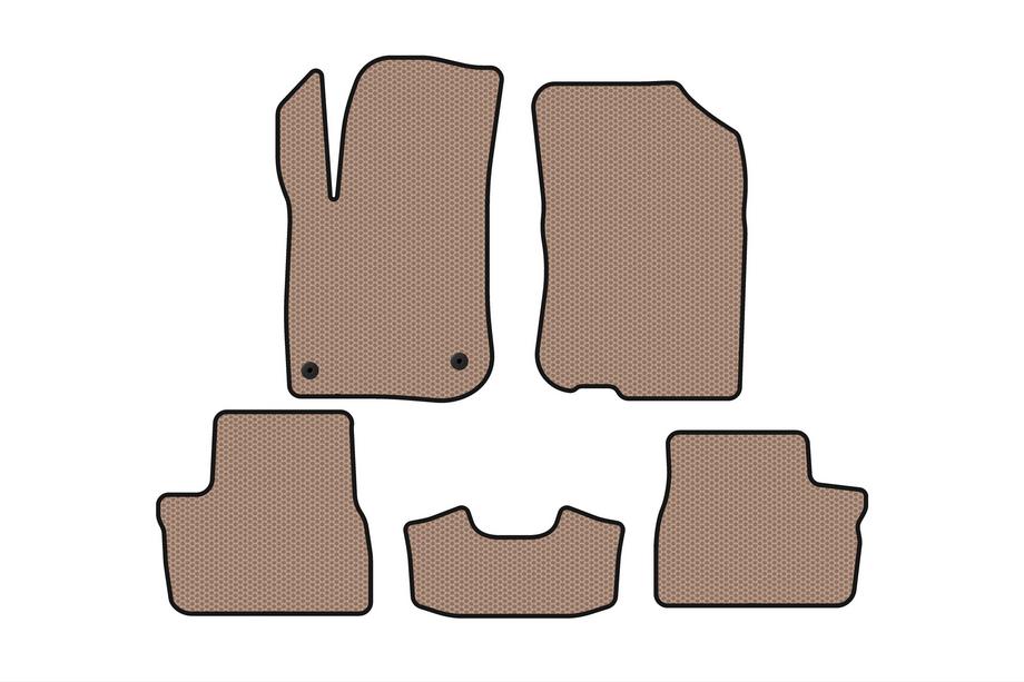 Peugeot 208 2012–2019 Gummimattor Carsuit (HB, 5-dörrars, beige) Image