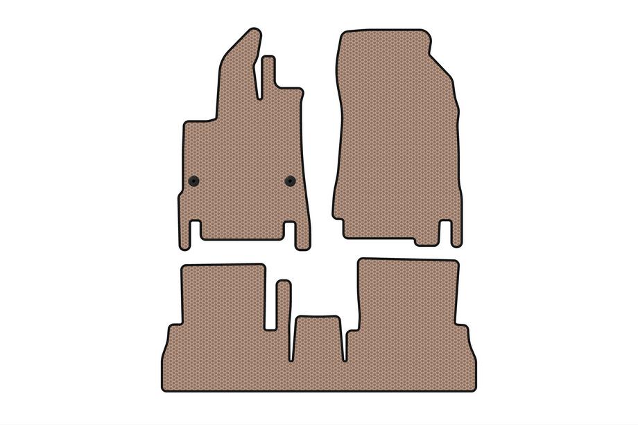 Peugeot Partner/Rifter 2019– Gummimattor Carsuit (7-sits/lång hjulbas, beige) Foto 1
