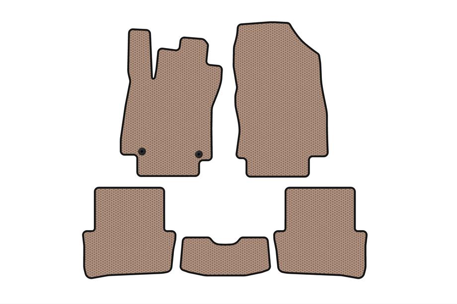 Renault Clio IV 2012–2019 Gummimattor Carsuit (2012-2016, HB, 5-dörrars, beige) Image
