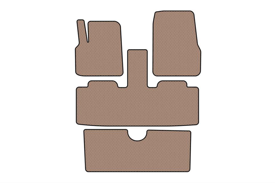 Renault Espace 2002–2014 Gummimattor Carsuit (3 rader, 7-sits, beige) Foto 1